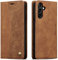 QLTYPRI Wallet Case for Samsung Galaxy S25 5G, Vintage PU Leather Folio Case with Card Slots Kickstand Magnetic Closure Shockproof Flip Phone Cover for Samsung Galaxy S25 5G - Retro Brown