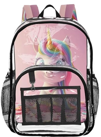 Joitme Süßer Unicon-Rucksack, transparenter Rucksack für Mädchen, Kinderrucksäcke für Jungen, großer Kinderrucksack, Niedliches Unicon-Rosa, Einheitsgröße, Niedliches Unicon-Rosa
