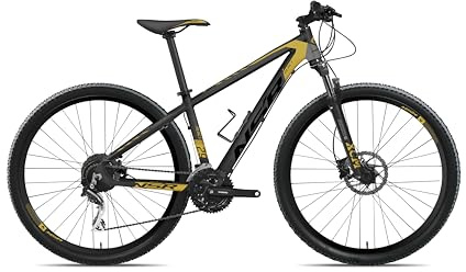 NSR 803 REACT 27V Mountain Bike 29 Pollici con Telaio XL in Alluminio Nero Oro, Cambio 27 Velocità, Freni a Disco Idraulici, Forcella Ammortizzata, Bici Uomo per Percorsi Urbani e Sentieri