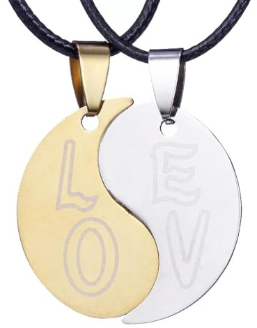 Sopodbacker Halskette Ketten Schmuck Herren Frauen Anhänger Necklace Schloss Und Schlüssel Anhänger Halsketten Paar Liebhaber Schmuck Männer Mädchen 3
