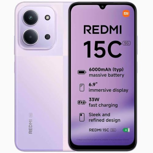 Xiaomi Redmi 15C 5G, Dual, 256GB 4GB RAM, Viola crepuscolare