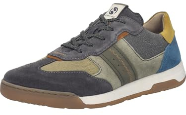 Josef Seibel Herren Low-Top Sneaker Blake.02,Weite H (Weit),Wechselfußbett,Freizeitschuhe,Turnschuhe,Laufschuhe,Oliv-Multi,46 EU