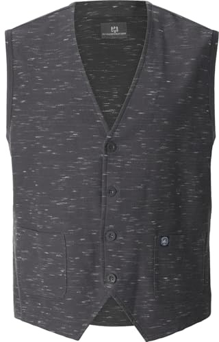 Jan Vanderstorm Herren Sweatweste Ahlmann | Strukturierte Freizeiteweste aus Baumwoll-Mischung, große Größen L–XL, gerade Passform für Männer, mit Knöpfen, Taschen