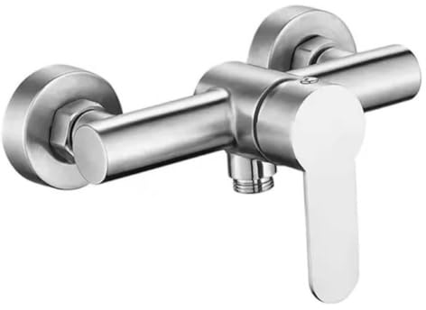 Helilyco Miscelatore per doccia in acciaio inox, rubinetto a parete per acqua calda e fredda con maniglia di sollevamento, 304 per acciaio inox, filettatura G1/2, 19,5 x 9,5 cm
