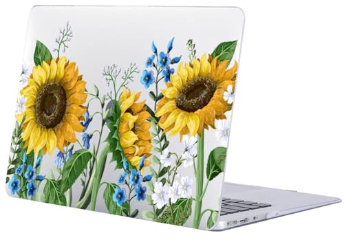 FFBOFFC Coque Compatible avec MacBook Pro 13 Pouces avec Écran Retina 2015 2014 2013 2012 Modèle A1502 A1425, Plastique Étui Rigide Case d Ordinateur for Pro Retina 13, Grands tournesols