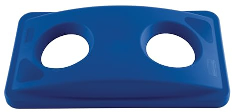 Rubbermaid Commercial Untouchable Recycle Bin Top, Bottles and Cans, Blue, FG269288BLUE