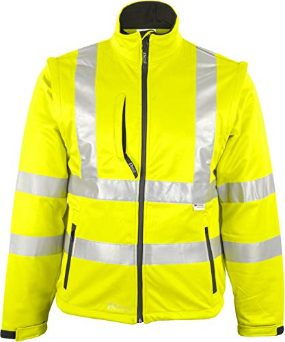 Prevent Warnschutz-Softshell-Jacken 8060G, leuchtgelb, Gr. 2XL
