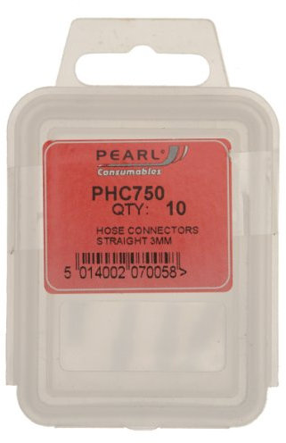 Pearl PHC750 3mm Straight Hose Connector (Pack of 10)