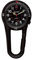 Klox schwarze Metall-Taschenuhr mit Karabinerbefestigung, schwarzes Zifferblatt, für Notdienst, Arzt, Krankenschwester, Unisex