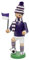 Dekohelden24 Räuchermann als Fussballer mit lila/weissem Outfit, ca. 20 cm, 520363, Lila/Weiß