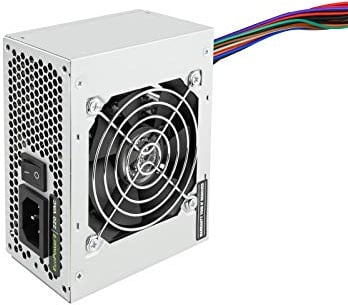 Tooq TQEP-500S-SFX- Fuente de alimentación Eco Power II, PFC pasivo, Ventilador silencioso de 120mm con Control automatico de Velocidad, (500W, ATX 12V V1.3) Color Plata, Cable NO Incluido