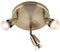 Betta Lighting Ceiling Light Fittings - 3 Light Round Spotlight Fitting in Antique Brass Finish - Fully Adjustable & Dimmable Spot Lights - Requires 3 x 35W GU10 Reflector (Not Supplied)