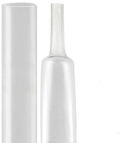 XHF2018, guaine termorestringenti a doppia parete, rapporto 3:1, con colla adesiva, foderate con colla, protettive, trasparenti, 1,2 m Trasparente (chiaro) 4Ft (19.1mm(3/4'')) Transparent