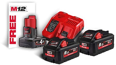 Milwaukee Starterset 18 Volt 4933471073 M18HNRG-802 2x 18V/8, 0Ah Li-Ion