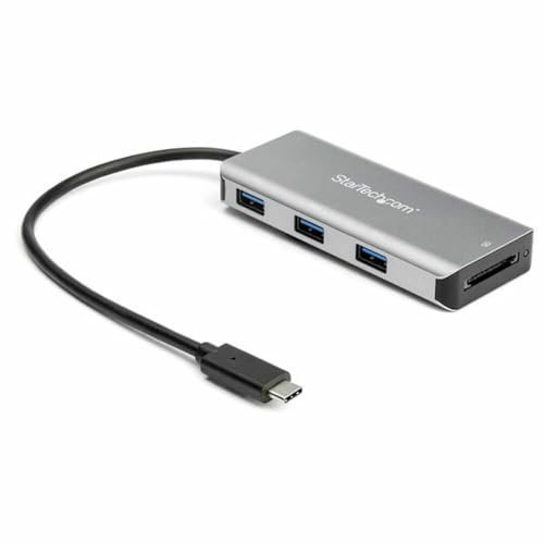 StarTech.com 3-Port USB-C-Hub (10 Gbit/s, mit SD-Kartenleser und 25cm Hostkabel, 3x USB-A, 1.5 x 5.7 x 8.1