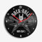 Kreative Feder Rock & Roll Music Music Schallplatten-Uhr Retro Vinyl Designer Funk Wanduhr leise Funkuhr ohne Ticken 30cm (Rock & Roll, leises Funkuhrwerk)