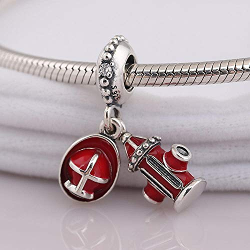Charm Anhänger,S925 Emaille Firefighter Essentials Mit Kristallanhänger Charm Fit Lady Armband Armreif Schmuck Feine Anhänger Armband Schmuck Making Girls Teens Diy