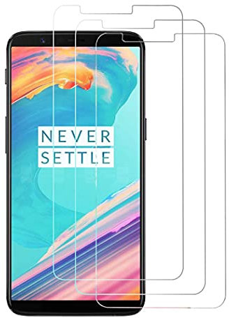 X-Dision [3 Pack Protector de Pantalla de Vidrio Templado Compatible con OnePlus 5T,[Ultra Resistente,Sin Burbujas,Fácil de Instalar] Protector de Pantalla Para OnePlus 5T