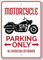 TNND Motorrad Parkschild Motorrad Schild Blechschild 20,3 x 30,5 cm