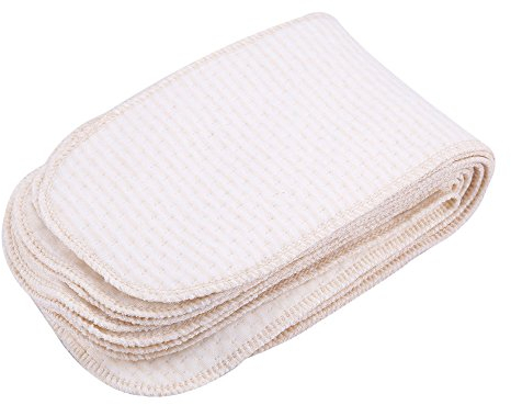 10PCS Neugeborene Stoffwindeln, wiederverwendbare atmungsaktive waschbare Baumwoll-Babywindeln Neugeborene Windeleinlagen für Mädchen und 0-2 Jahre alt