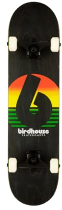 Birdhouse Sunset Stage 3 Factory Skateboard, Rasta, 19,7 cm