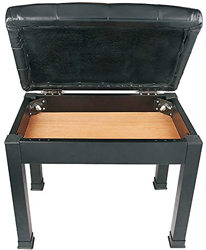 JTRHD Klavierhocker breiter Sitz Klavierhocker mit Storage Buch Box Thick Massivholzplatte Electric Piano Hocker Musikinstrument Hocker für Keyboard, Klavierübungen (Farbe : Black, Size : 54x34x45cm)