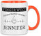 wowshirt Tasse Finger weg Dieser Kaffee gehört Wunschname personalisierte Kaffeetasse mit Wunsch-Name, Farbe:White - Orange