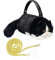 HUIJUFU Realistische Puffy-Plüsch-Katzentasche in Form einer Umhängetasche für Frauen(Schwarze und weiße Katze)