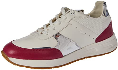 Geox D BULMYA, Scarpe da ginnastica Donna, Bianco Ottico Fucsia, 36 EU