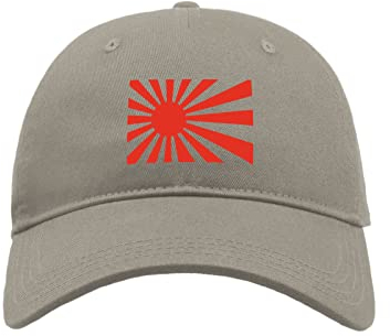 Japanischer Hausmarkt JDM Flagge Baumwolle Curved Visier Baseball Cap Dad Hat Unisex Sport Bequemes Top, grau, One size