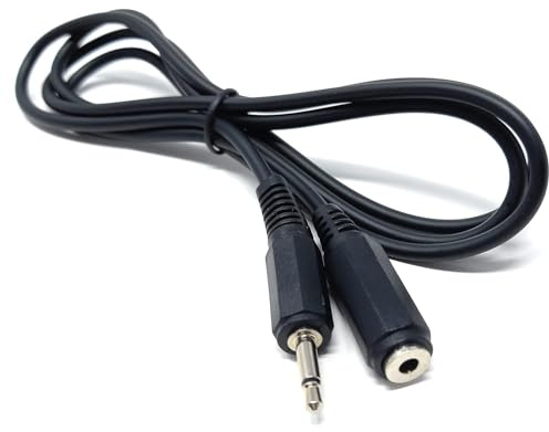 DRUT 3m 3.5mm Mono Jack to 3.5mm Socket Extension Cable, Male Plug to Female Socket Nickel Connectors 10ft
