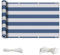 ZQXFZ Balkonverkleidung 80x650cm Balkonverkleidung Sichtschutz Terassen Sichtschutz Balkonschutz Ohne Bohren -Hellblaue Streifen.