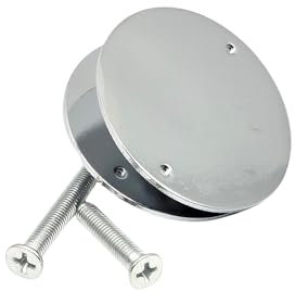 Dummy Mortise Cylinder | Cylindrical Lock Cover Plate | Storefront Door Mortise Lock Hole Cover | 1-3/4 | Brushed Chrome