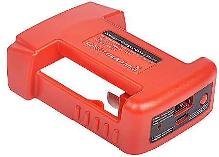 Battery Adapter for Milwaukee 18V Battery Adaptor with USB-A Charger & Type-C Power Source Charger for Milwaukee 18V Lithium Battery(Adapter Only) (1)