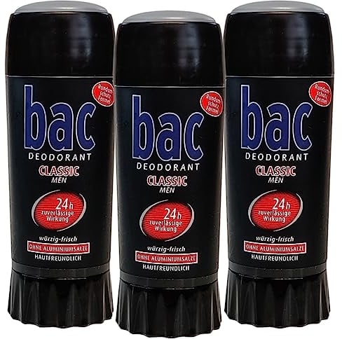 3 er Pack BAC CLASSIC Deostick Roll On Deo Roller 3 x 40 ml