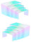 Milaloko 8Pcs Acryl Display Risers Regenbogen Showcase Stands Collectibles Display Regal, Tischplatte Display Stand für Cupcakes Dessert Candy Figuren