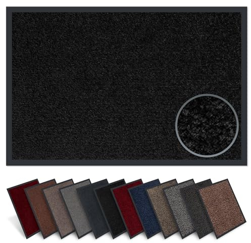 Carpet Diem Fußmatte innen, große Auswahl, Größe: 40x60 cm, Farbe: schwarz - Halten Sie Ihr Zuhause sauber mit unserer Schmutzfangmatte