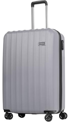 HANSEKOFFER Handgepäck Koffer Hartschale · Reisekoffer mit Rollen · Trolley · Hartschalenkoffer mit Teleskopgriff · Leicht · Rollkoffer mit Zahlenschloss · Silber