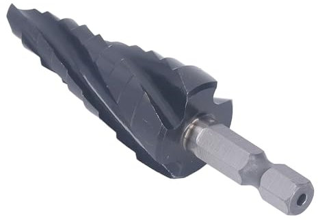 Foret étagé M35 en Cobalt à Tige de 1/4 Po à Rainure en Spirale, 4 Cannelures, 9 Tailles de Foret avec Boîte de Rangement pour Acier Inoxydable, Bois, Plastique, Plaques