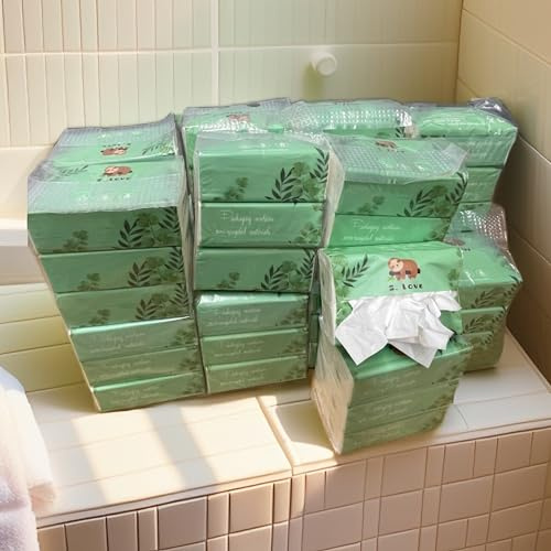 S.Love Premium Facial Tissues, Bulk,Ultra Soft and Strong, Soft Pack 4-Ply, 100 Sheets per Unit (18 Soft Pack)
