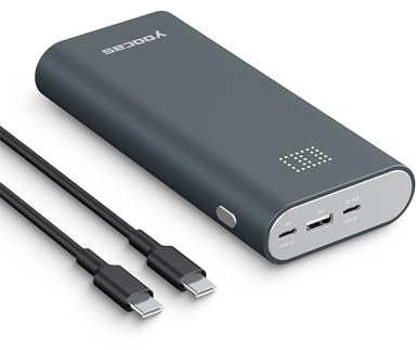 yoocas PD95W Portable Charger - 20000mAh Power Bank with 65W USB-C Fast Charging,External Battery Pack Charger for Mac Air/pro,HP,DELL,Lenovo,Steam Deck,Switch,iPad,iPhone,Android-Dark Slate Gray