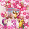 78 Pcs Mascha Party Dekoration - Mascha Ballon Geburtstag, Masha Luftballons, 3 Jahre Luftballons