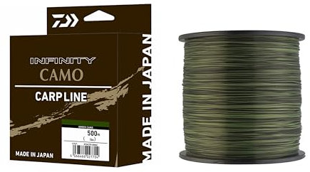 Daiwa Infinity Camo, 0,37mm, 10,10kg, 22,0lb, 840m, Grün Camo, Monofile Angelschnur, 12767-137
