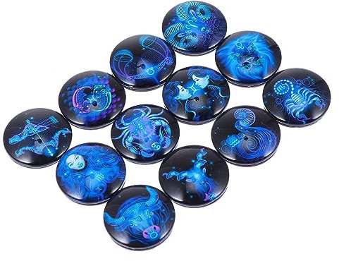 Zerodeko 12stücke Kühlschrankmagnete Aufkleber Edelstein Glas Magnet Runder Magnetaufkleber Für Kühlschrank Gefrier Schranktür Home Dekoration Bulletin Board Magnet
