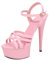 Minetom Damen Plateau Pumps High Heels Stiletto Schnallenschuhe Sandaletten Absatzschuhe Elegant Peep Toe Plattform Abend Party Hochzeit Sandalen A Rosa 41 EU