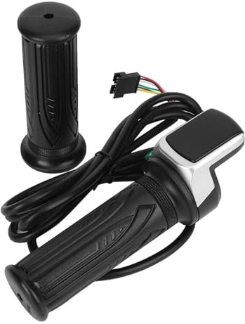 Akozon LCD-Display Elektrofahrrad-Gasgriff mit Schalter, Full Twist 6-Kern-E-Bike-Geschwindigkeitsregler, 48 V Volt 36 V für und Erwachsene (#12)