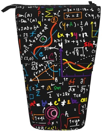 OYVDUAZB Mathe Physik Formel, Teleskop-Federmäppchen, Ständer, Stifthalter, Make-up-Tasche, Bleistiftbeutel, Stifttasche