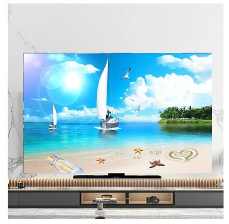 LXHZSY Funda TV Exterior Cubierta Antipolvo for TV, Toalla de 43 Pulgadas, 55 Pulgadas, 50 Pulgadas, 65 Pulgadas, Cubierta LCD Colgante, decoración Universal de Varios tamaños(01,55inch(130x80cm))