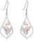 Lilie des Tales Ohrringe 925 Sterling Silber Blume Dangle Ohrringe Träne Schmuck Geschenke für Ladies Damen