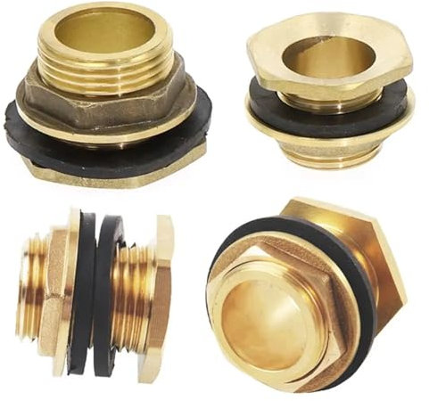 OZXWL 1 STÜCKE Fisch Tank Adapter 1/2 3/4 1 Außengewinde Messing Rohr Einzelnen Lose Schlüssel Schwenk Überwurfmutter Wasser Tank Jointer Stecker Kupfer(1 inch)